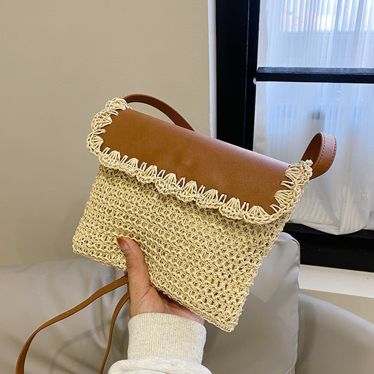 Women's Straw Mori Style Western Style All-matching Beach Crossbody Bag