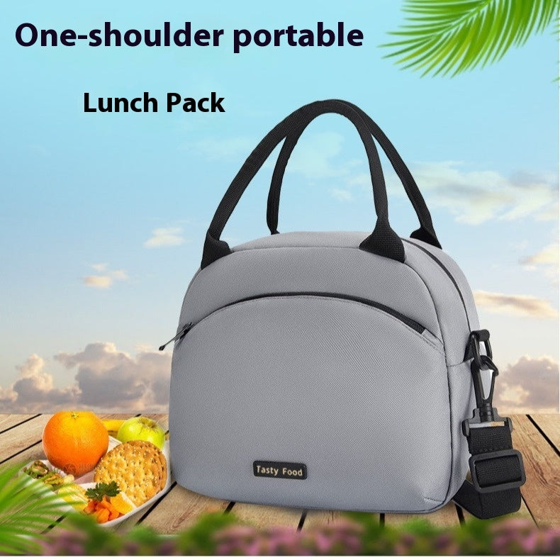 Portable Large Capacity Shoulder Lunch Box Bag