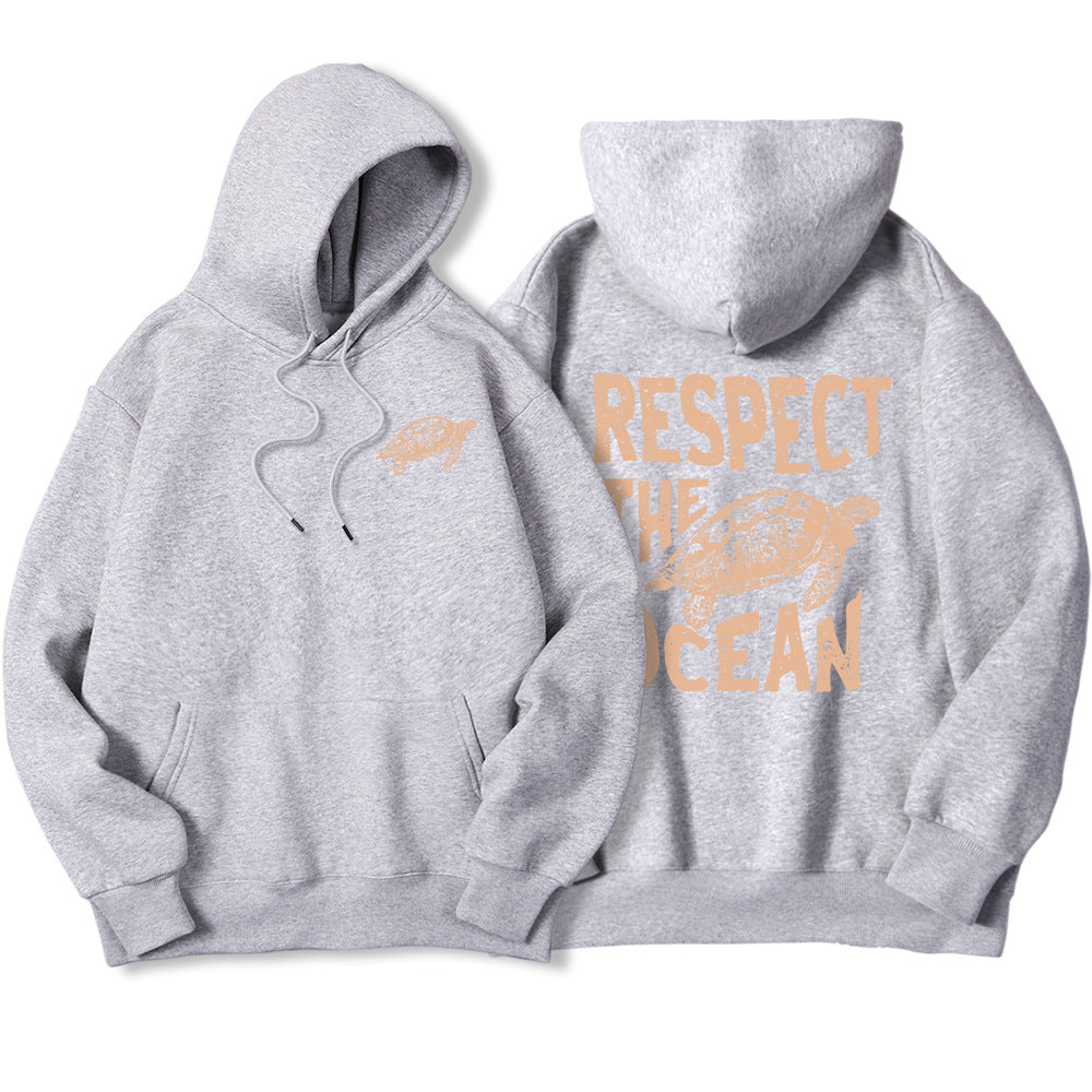 Respect Ocean Green Sea Turtles Men's Hoodie