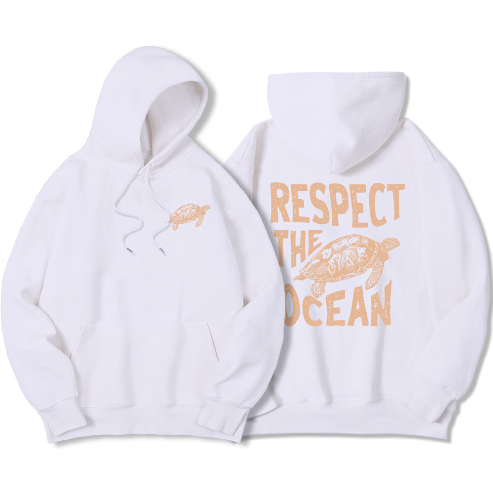 Respect Ocean Green Sea Turtles Men's Hoodie