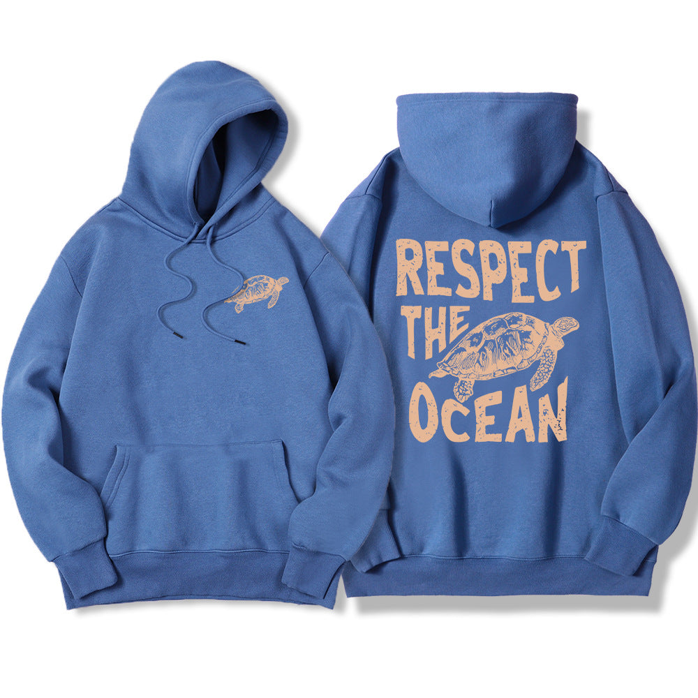 Respect Ocean Green Sea Turtles Men's Hoodie